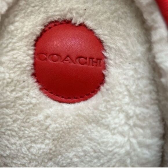Coach Red Quilted Nylon Slip-on Slippers(Size 9B) - Picture 9 of 10